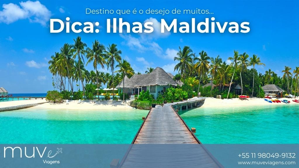 MUVe Viagens dá dicas sobre pacote de viagem para as Ilhas Maldivas. Imagem: Via Canva.com