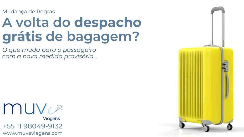 MUVe Viagens comenta sobre o despacho grátis de bagagem em 2022.